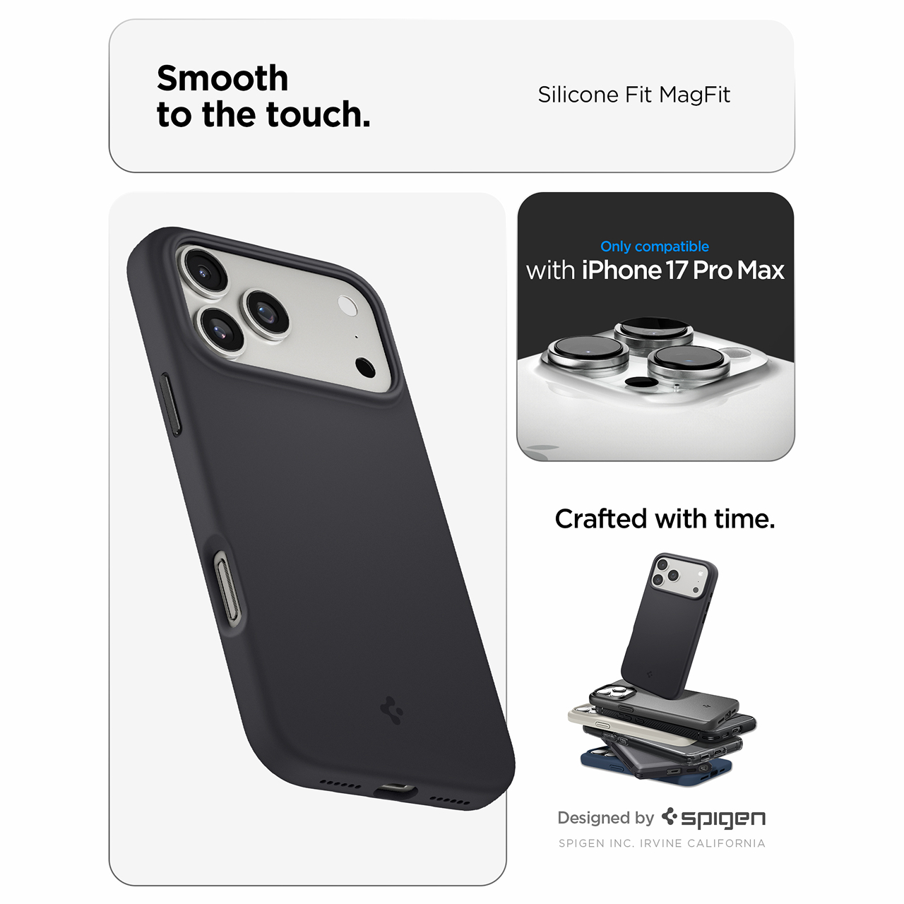 Case For iPhone 17 Pro Max Spigen Silicone Fit MagSafe MagFit Softcase Anti Shock Crack Casing