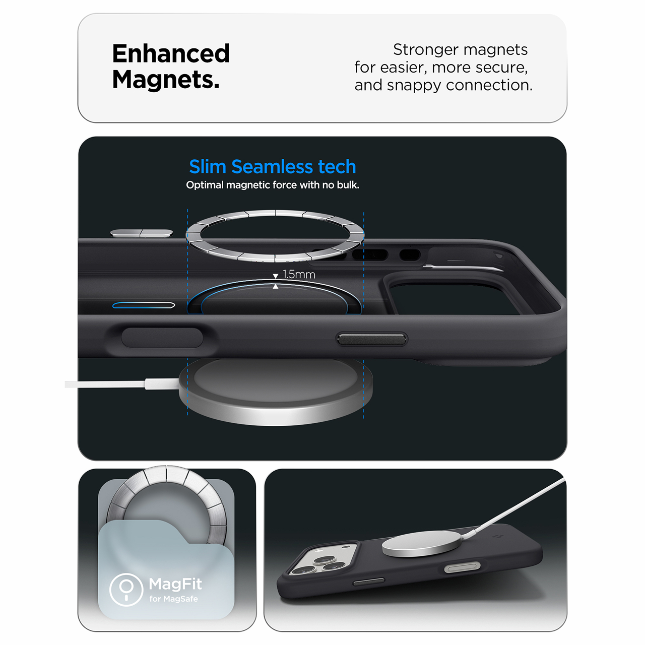 Case For iPhone 17 Pro Max Spigen Silicone Fit MagSafe MagFit Softcase Anti Shock Crack Casing