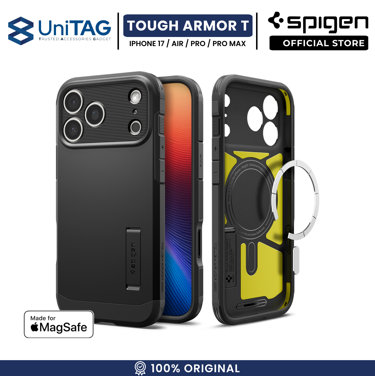 Spigen iPhone 17 Pro Case Tough Armor T MagFit - Black ACS10361 (Offline SKU)