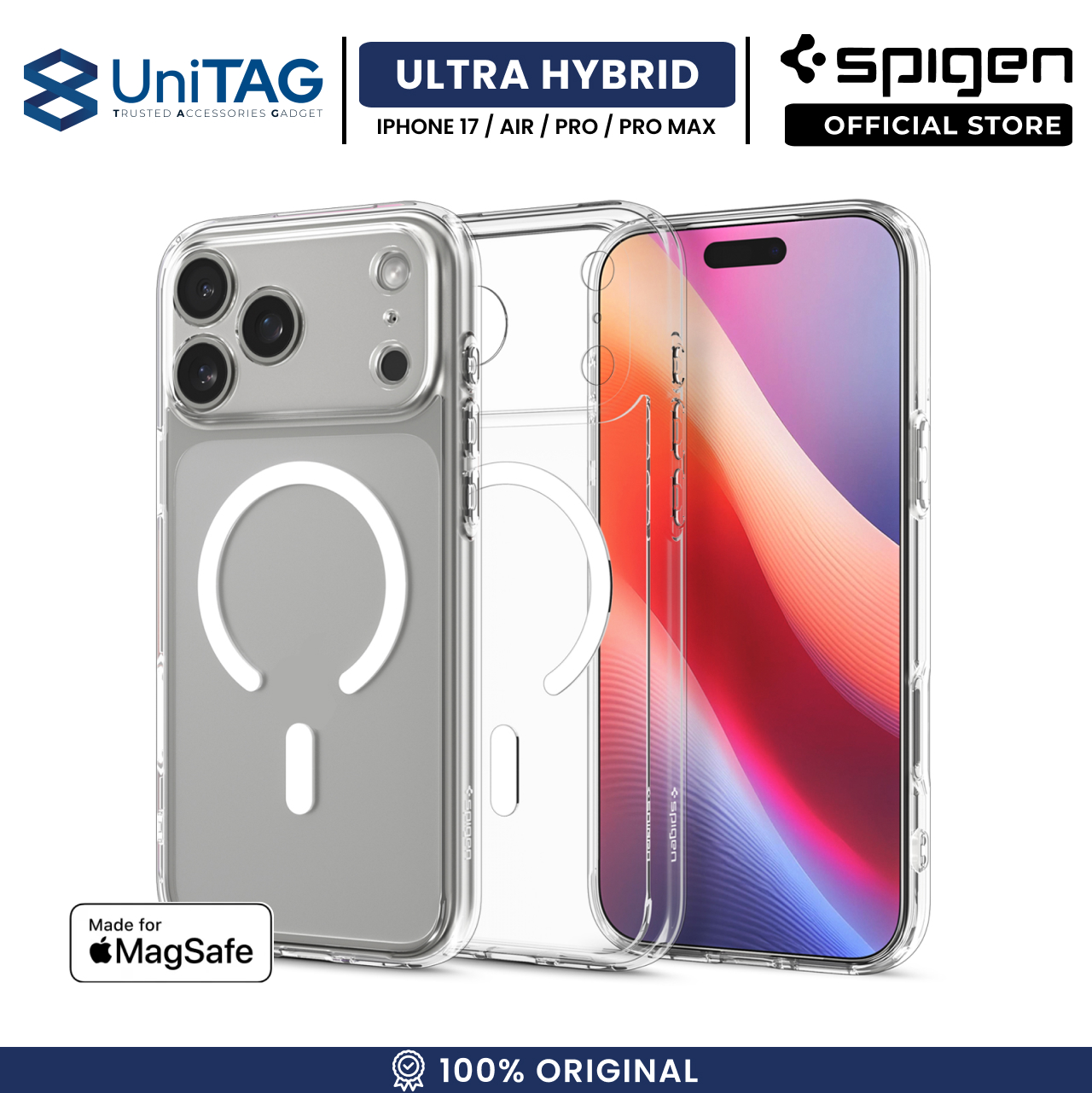Spigen iPhone 17 Case Ultra Hybrid MagFit - Clear White ACS10380 (Offline SKU)