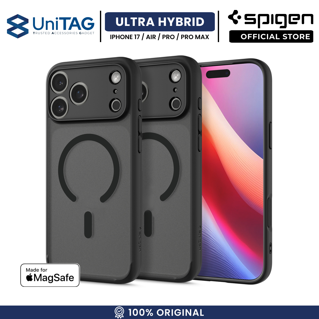 Spigen iPhone Air Case Ultra Hybrid MagFit - Frost Black ACS10316 (Offline SKU)