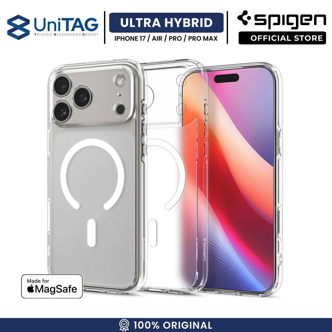 Spigen iPhone 17 Pro Max Case Ultra Hybrid MagFit - Frost White ACS10286 (Offline SKU)