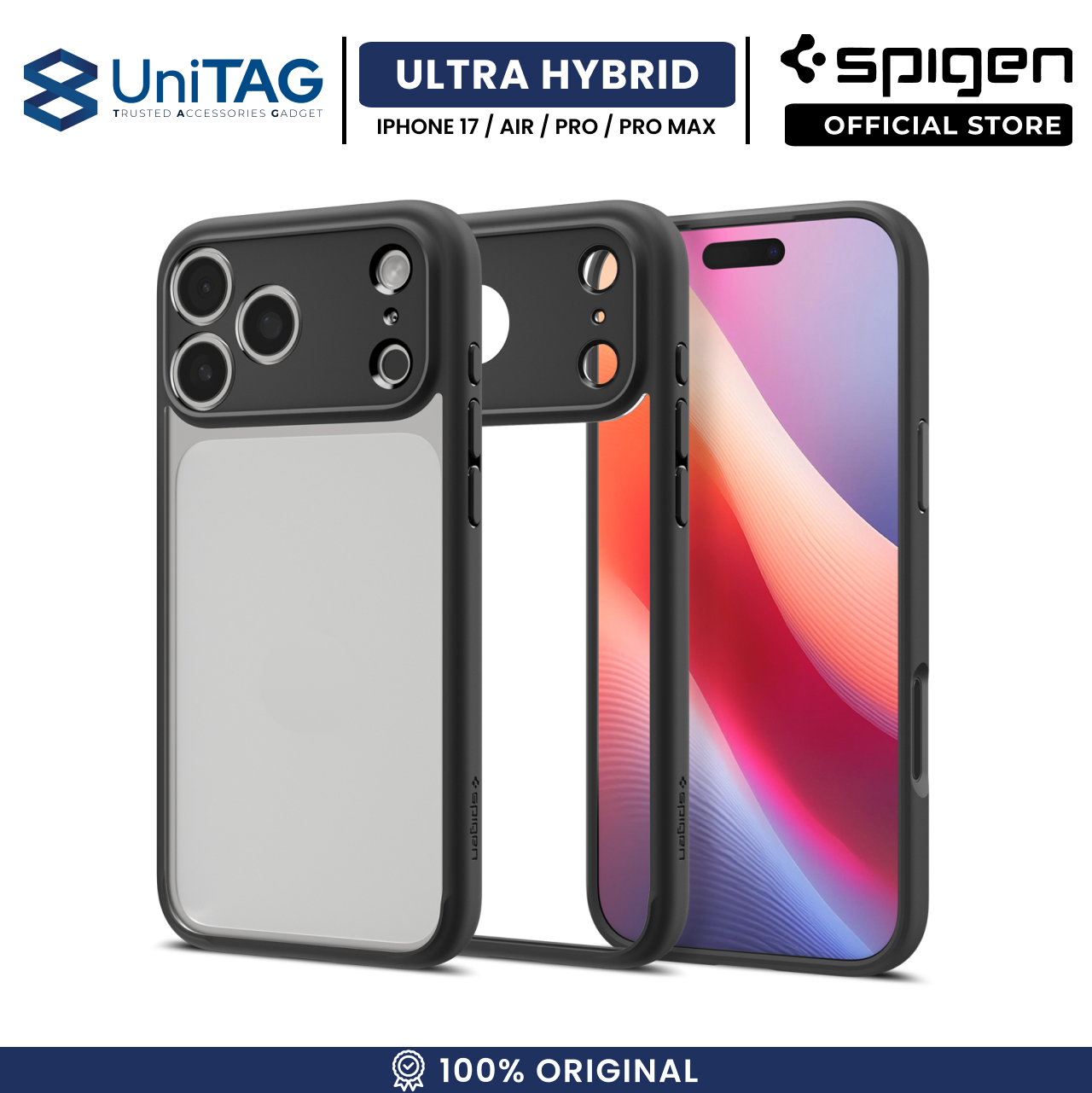 Spigen iPhone 17 Case Ultra Hybrid - Matte Black ACS10377 (Offline SKU)