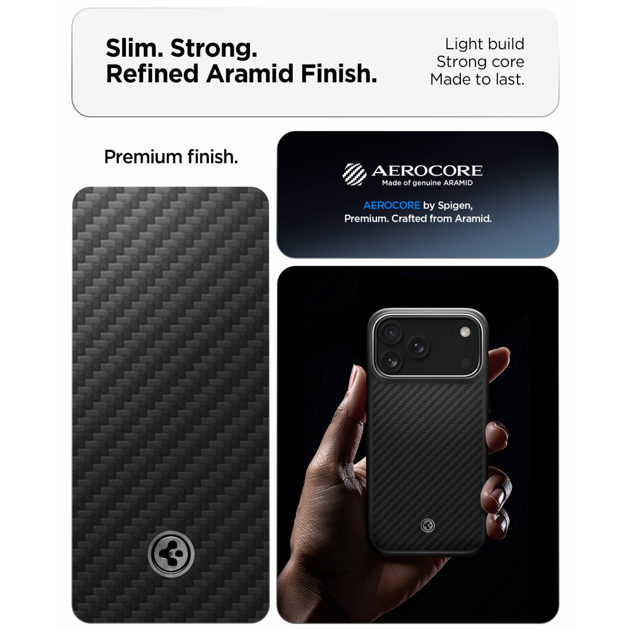 Spigen iPhone 17 Pro Case Enzo Aramid T - Black Black ACS09959