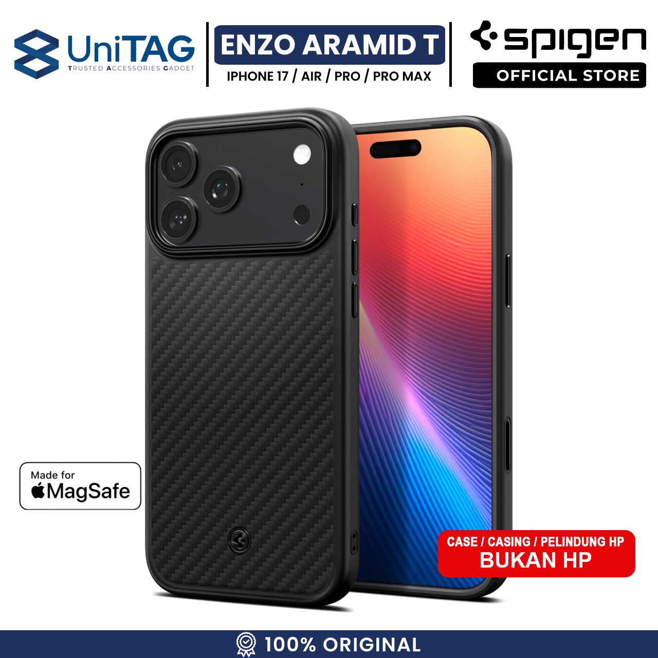Spigen iPhone 17 Pro Case Enzo Aramid T - Black Black ACS09959