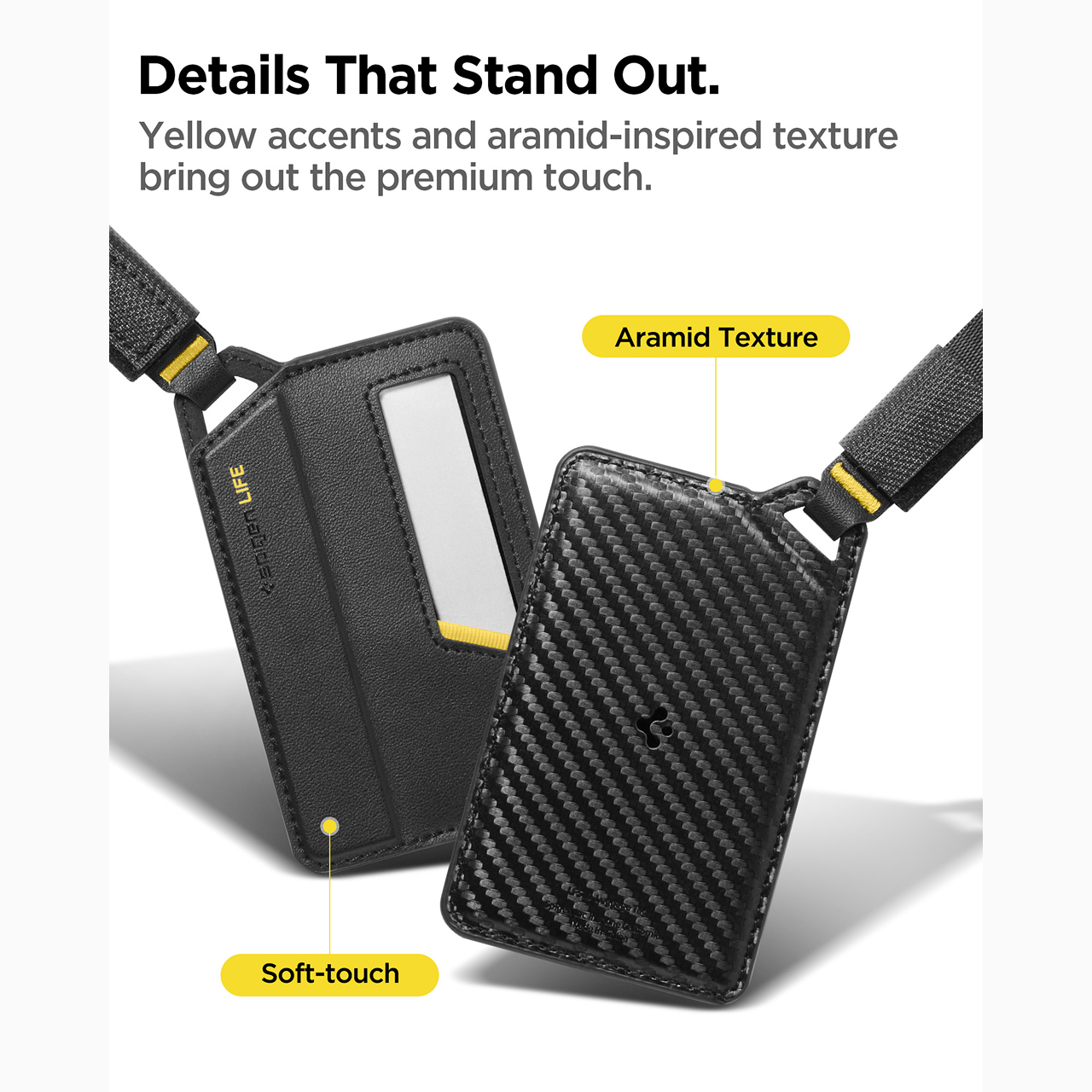 Spigen Label Tag Name Luggage Tag LF510 (1 Pack) - Black AHP09776