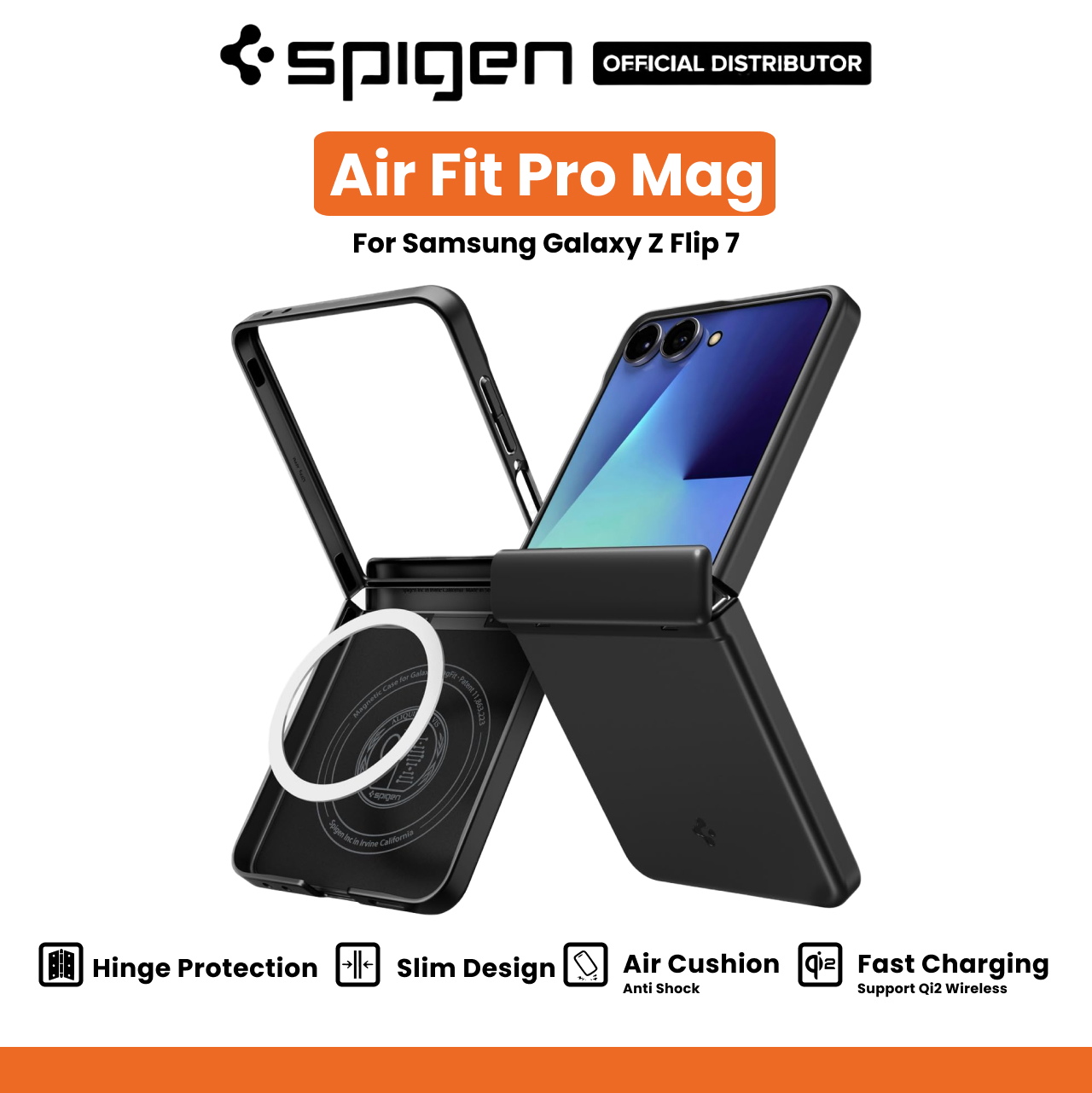 Spigen Galaxy Z Flip 7 Case Air Fit Pro MagFit - Black ACS09768