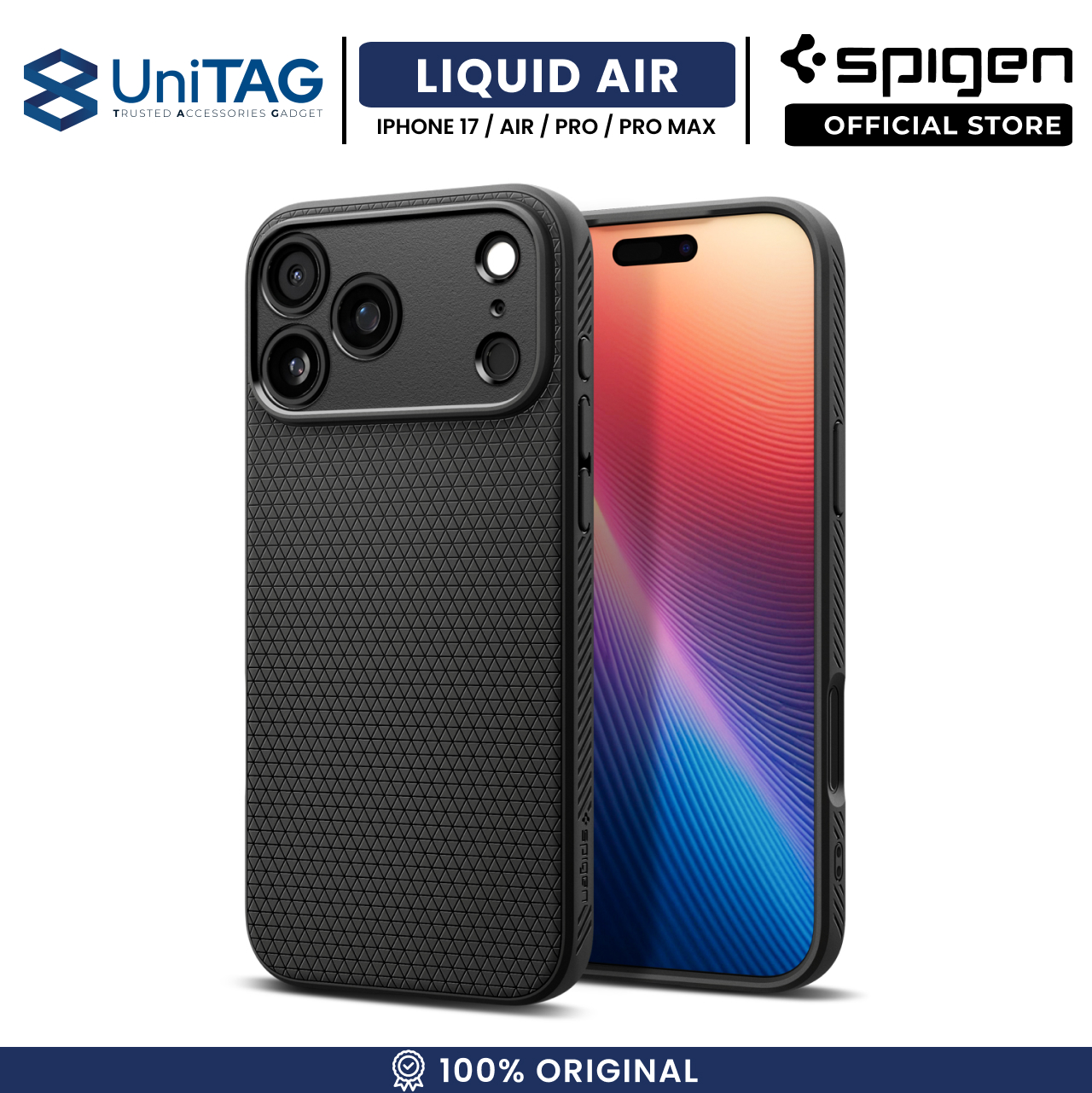 Spigen iPhone 17 Case Liquid Air - Matte Black ACS09977