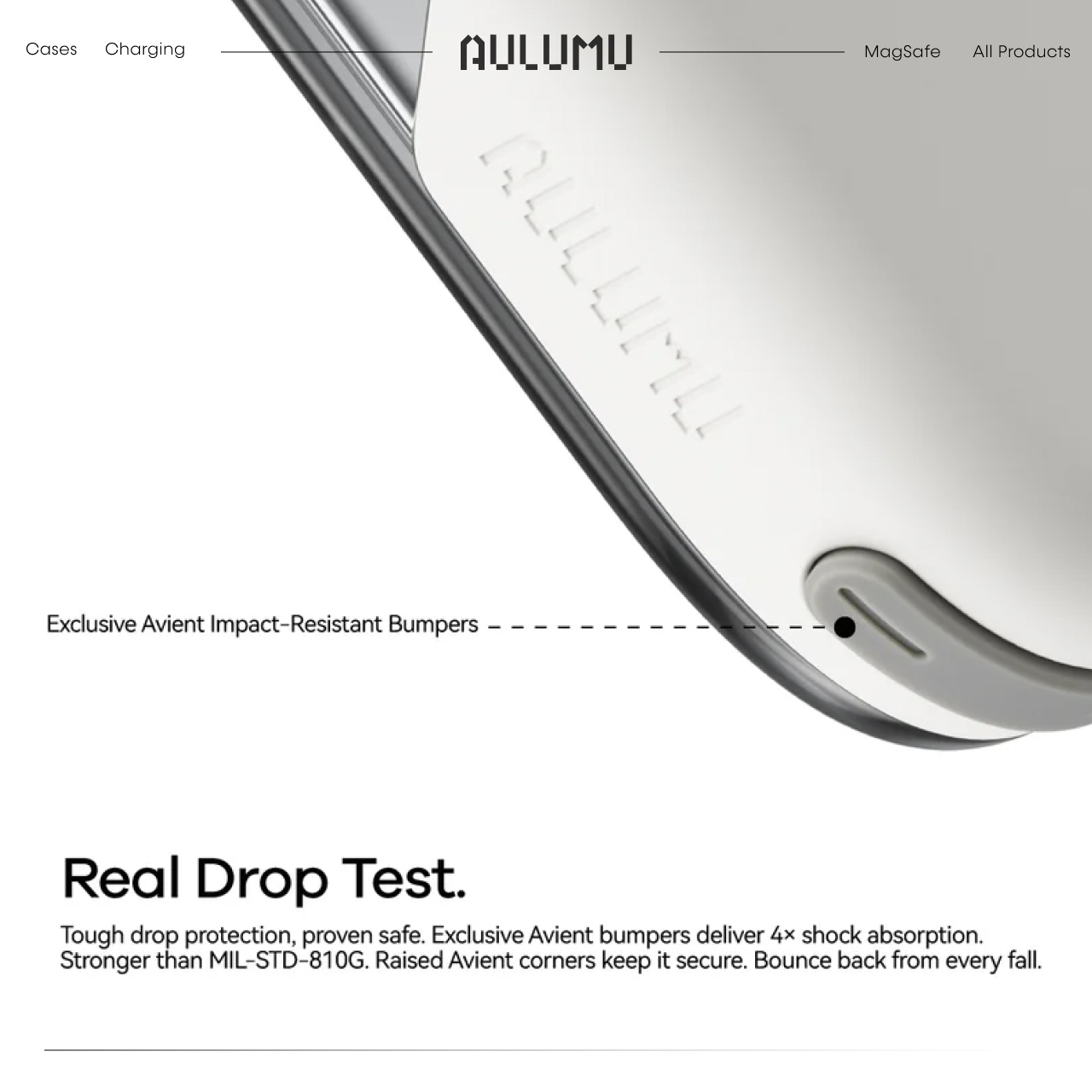 Aulumu iPhone 17 Pro Case Slim Shockproof MagSafe - White A17-SP-WT-PRO