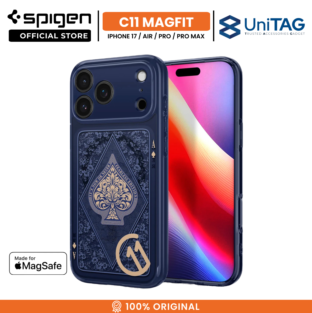 Spigen iPhone 17 Pro Case Magsafe c11 Ultra Hybrid MagFit - Fearless ACS10410