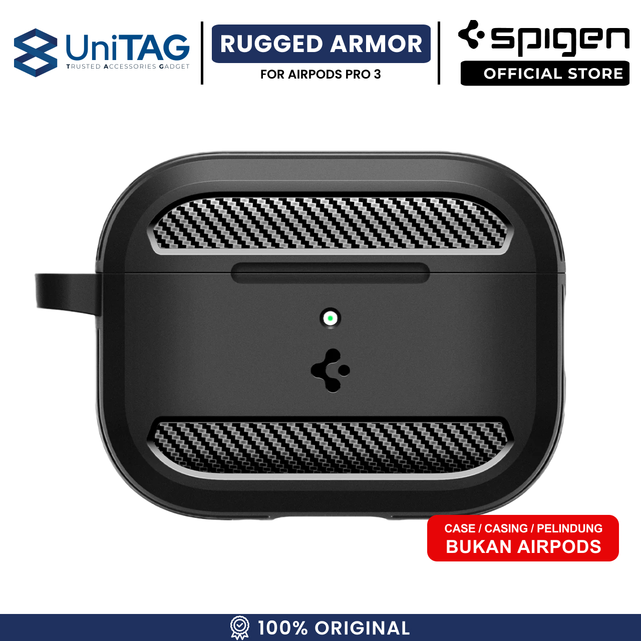 Spigen AirPods Pro 3 Case Rugged Armor - Matte Black ACS09822