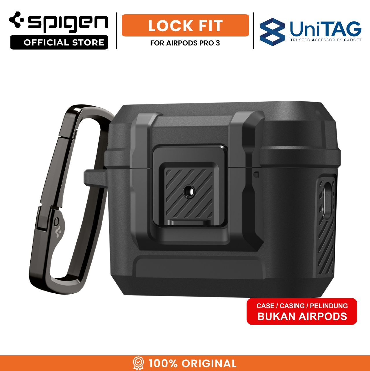 Spigen AirPods Pro 3 Case Lock Fit - Matte Black ACS09825