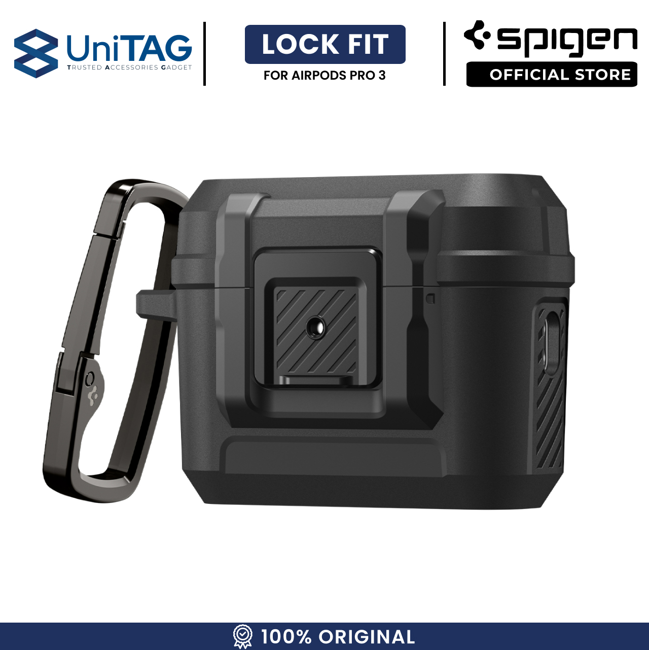 Spigen AirPods Pro 3 Case Lock Fit - Matte Black ACS09825