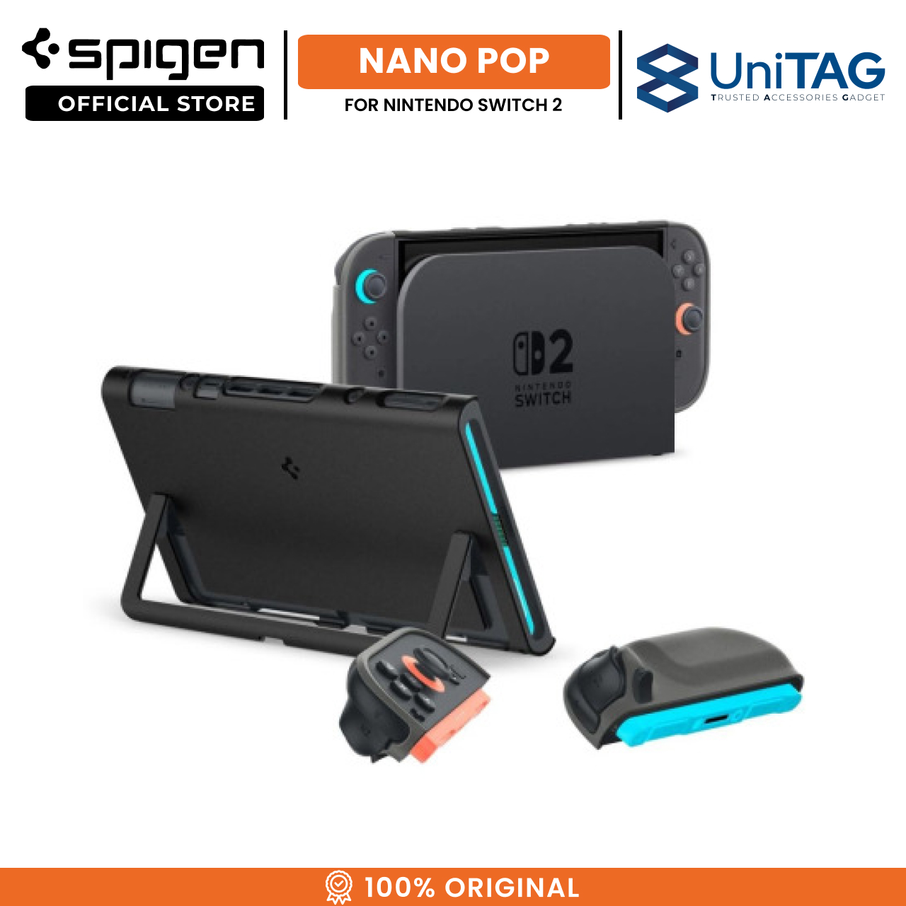 Spigen Nintendo Switch 2 Case Nano Pop V2 - Black Sesame ACS10206