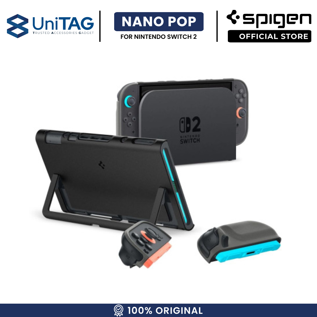 Spigen Nintendo Switch 2 Case Nano Pop V2 - Black Sesame ACS10206
