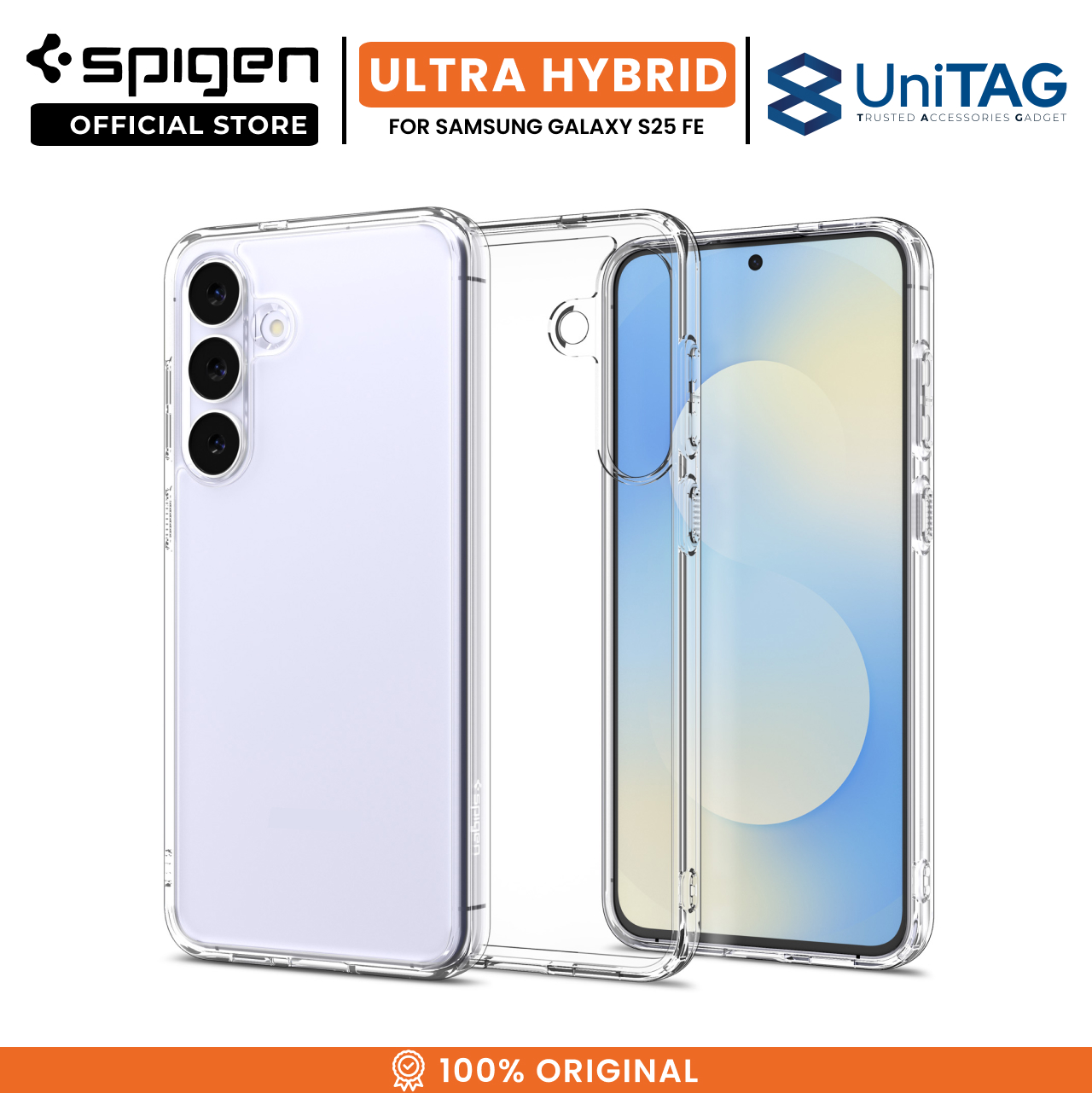 Spigen Samsung Galaxy S25 FE Case Ultra Hybrid - Crystal Clear ACS10026