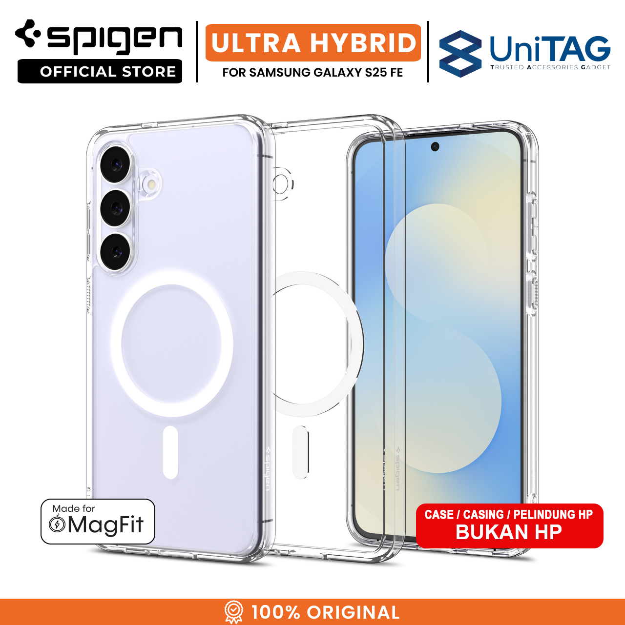 Spigen Samsung Galaxy S25 FE Case Ultra Hybrid MagFit - Clear White ACS10027