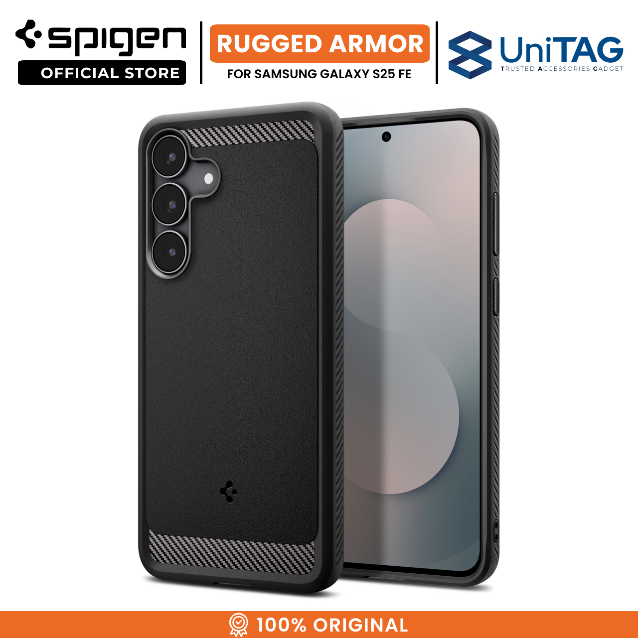 Spigen Samsung Galaxy S25 FE Case Rugged Armor - Matte Black ACS10025
