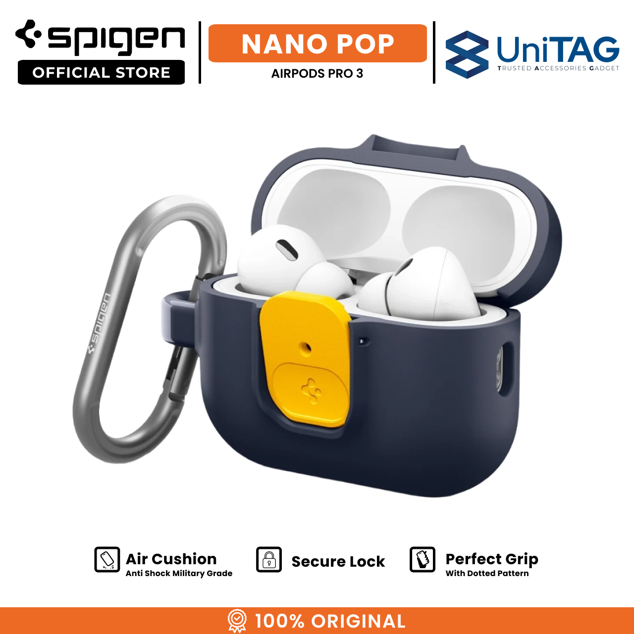 Spigen AirPods Pro 3 Case Nano Pop - Blueberry Navy ACS09829