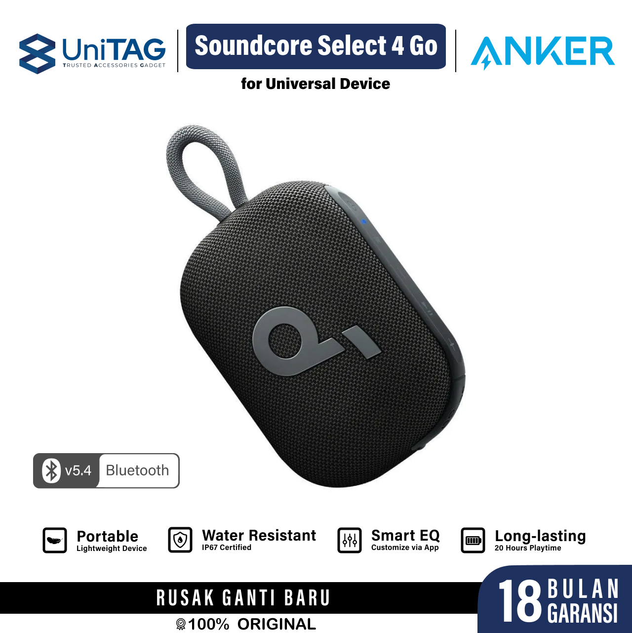 Anker Speaker Soundcore Select 4 Go - Black A31X1111