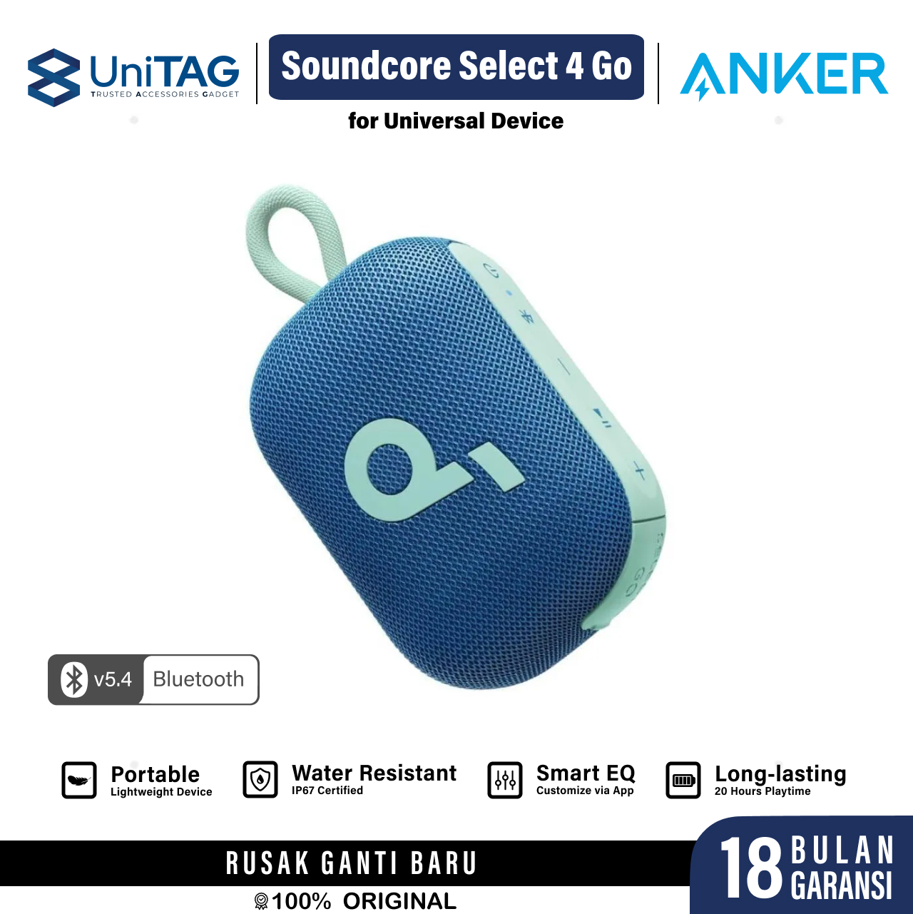 Anker Speaker Soundcore Select 4 Go - Blue A31X1131