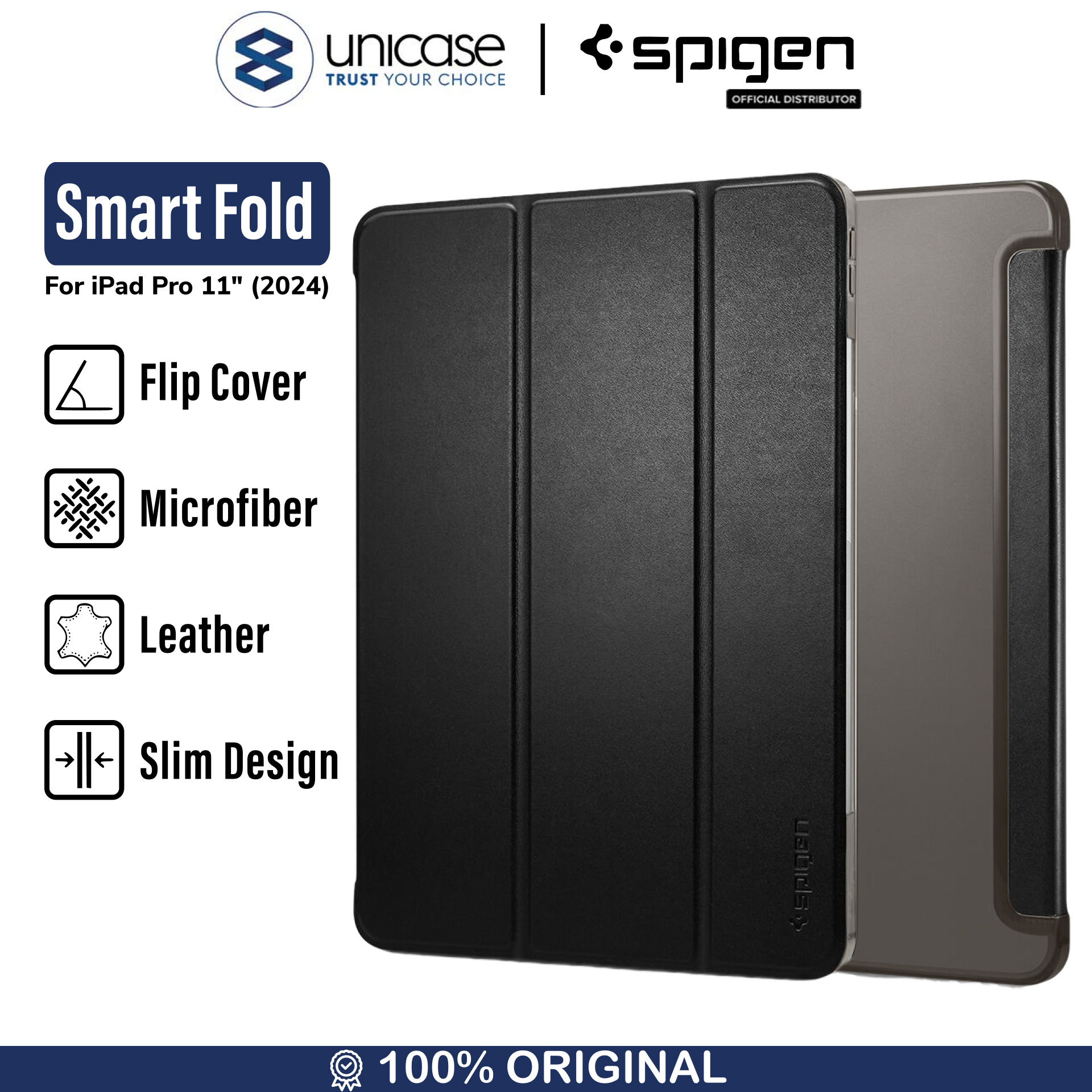 Spigen iPad Pro 11" (2025 / 2024) Case Smart Fold - Black ACS07025