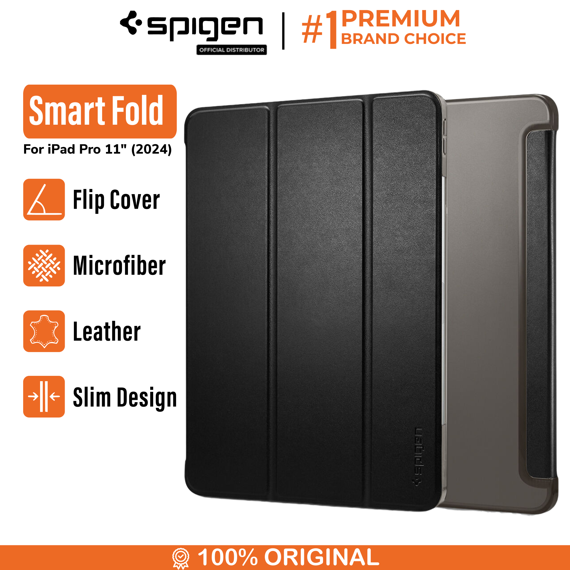 Spigen iPad Pro 11" (2025 / 2024) Case Smart Fold - Black ACS07025