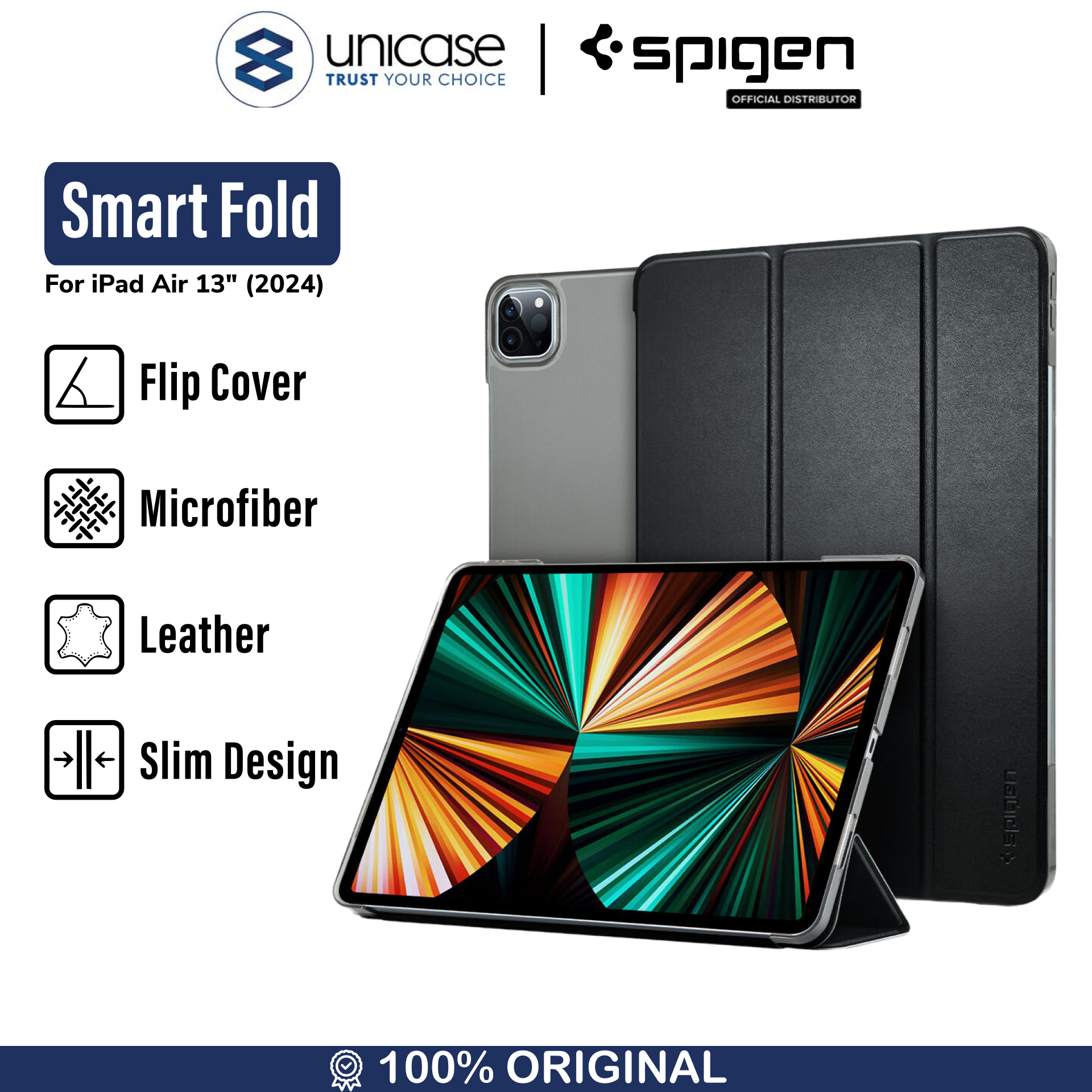 Spigen iPad Air 13" (2024) Case Smart Fold - Black ACS07676