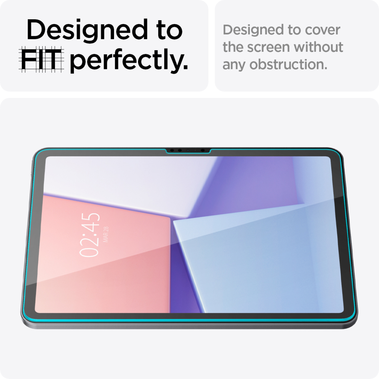 Spigen iPad Air 11" (2025 / 2024) Tempered Glass with Tray 1 Pack Glas.tR EZ Fit - Transparency AGL07798