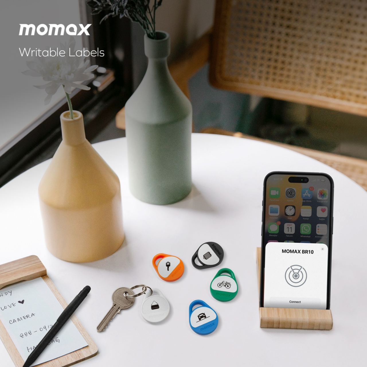 Pelacak Smart Tracker Momax SmartTag Pinpop PinCard Pro Key Finder Slim GPS Find My Card Locator
