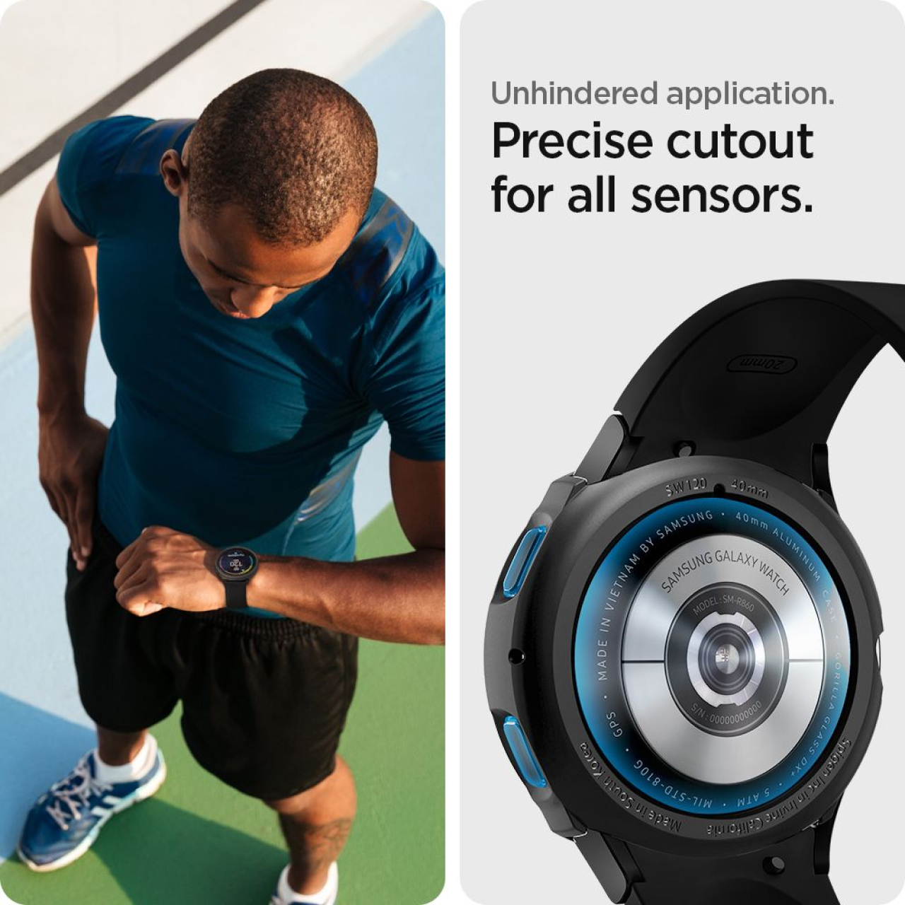 Case Strap Samsung Galaxy Watch 4 44mm / 40mm Spigen Rugged Armor Pro