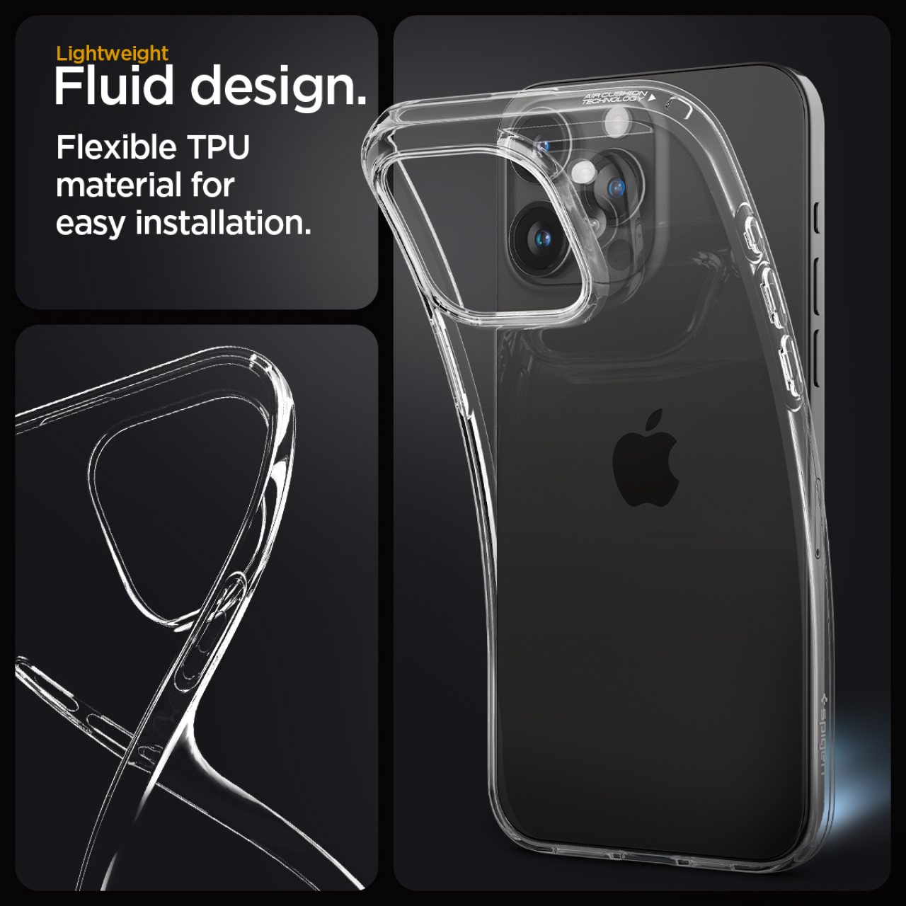 Spigen iPhone 16 Pro Max Case Liquid Crystal - Crystal Clear ACS07984