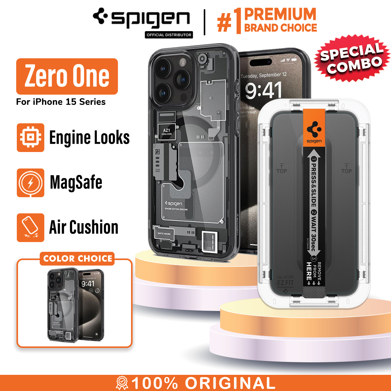 SPIGEN Zero OneBlack+EZFit 15 Pro Max 2