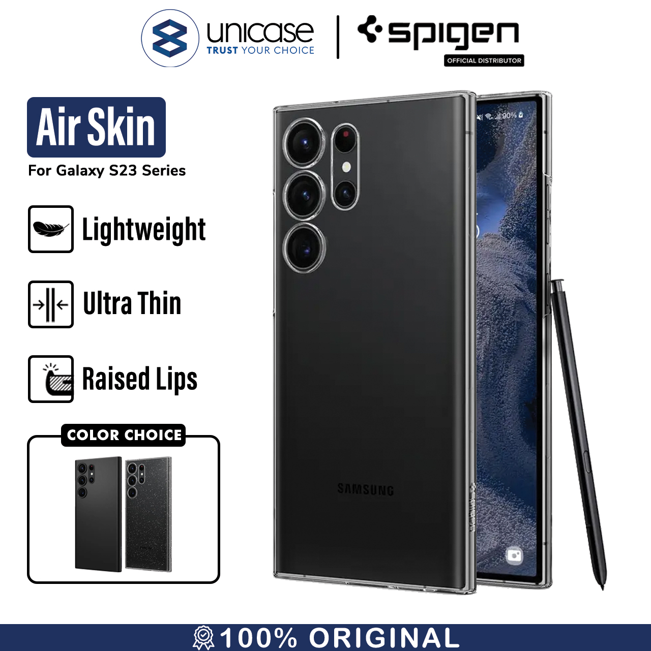 Spigen Galaxy S23 Case Air Skin - Black ACS05730-1