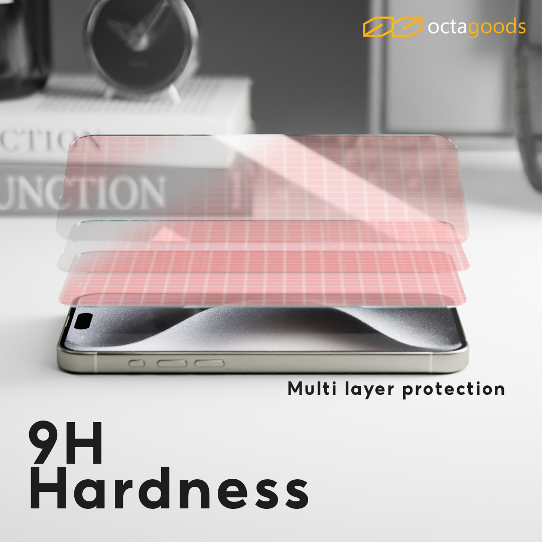Octagoods iPhone 15 Pro Tempered Glass - Clear PG7113-1