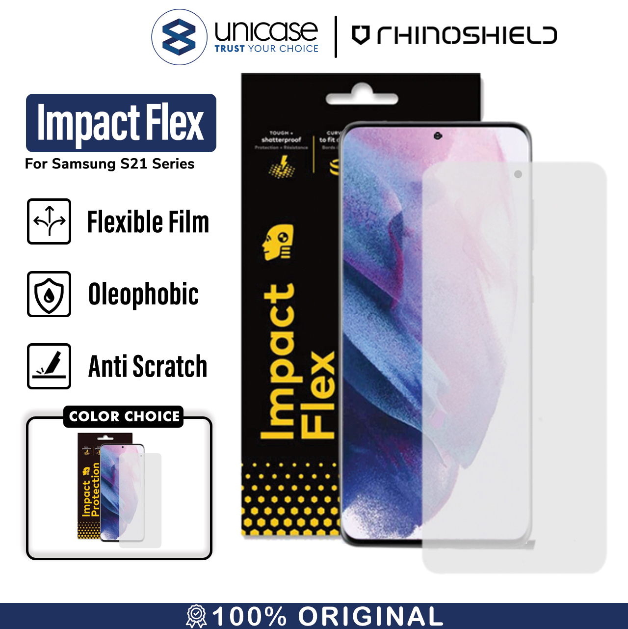 Screen Protector Samsung Galaxy S21 Ultra Plus RhinoShield Impact Flex