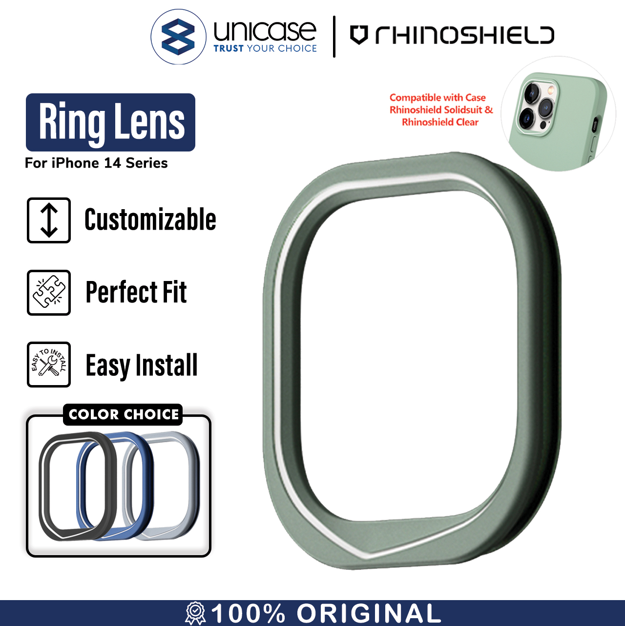 Camera Bumper iPhone 14 Pro Max Plus Rhinoshield Ring Lens Cover Case