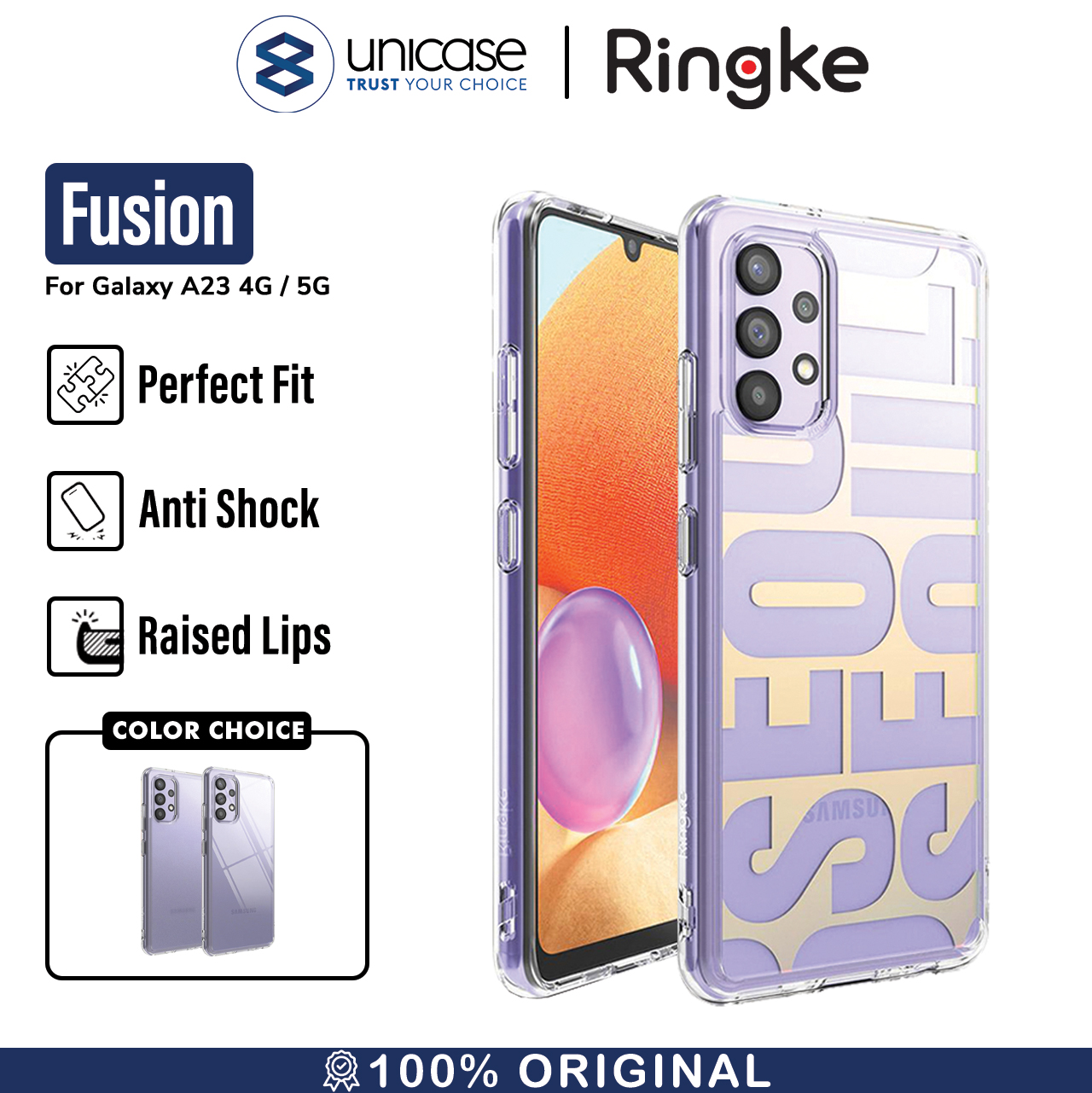 Case Samsung Galaxy A32 4G / 5G Ringke Fusion Clear Anti Crack Casing