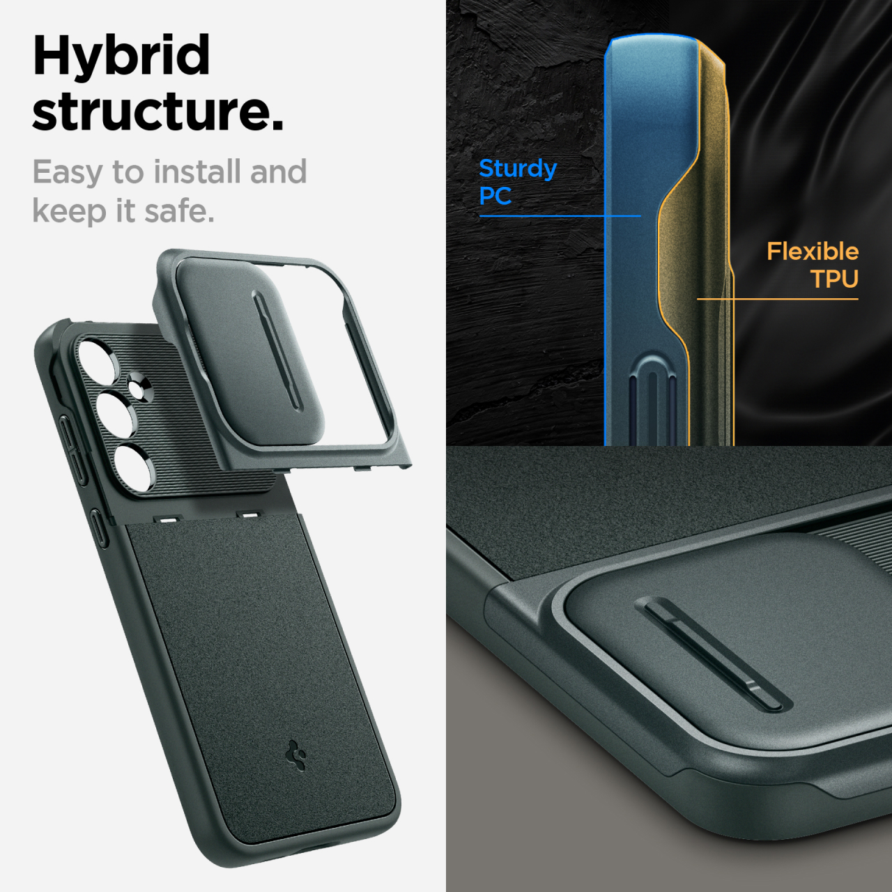 Spigen Galaxy A55 5G Case Optik Armor - Black ACS07535