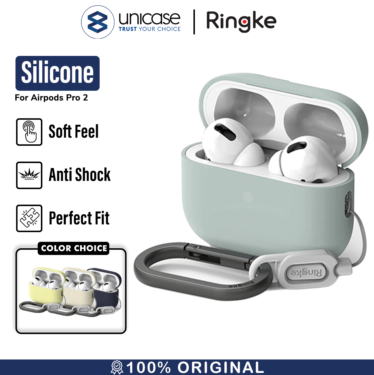 Case Airpods Pro 2 Ringke Silicone Slim Matte Protective Cover Casing