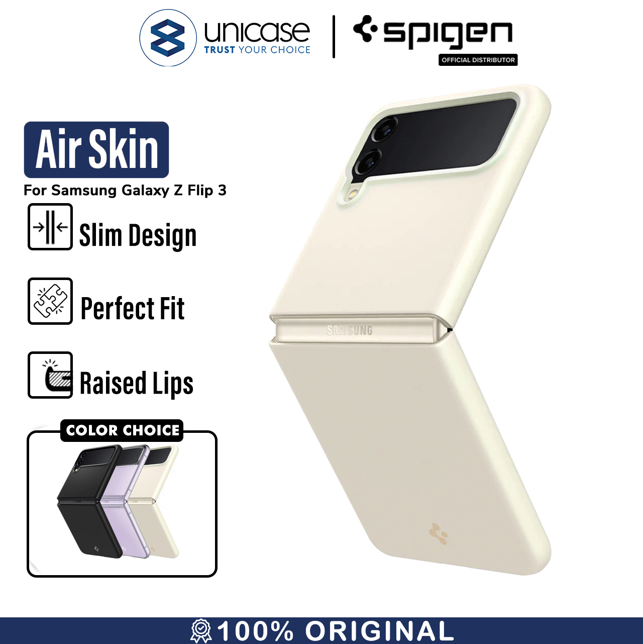 Case Samsung Galaxy Z Flip 3 Spigen Air Skin Ultra Slim Casing