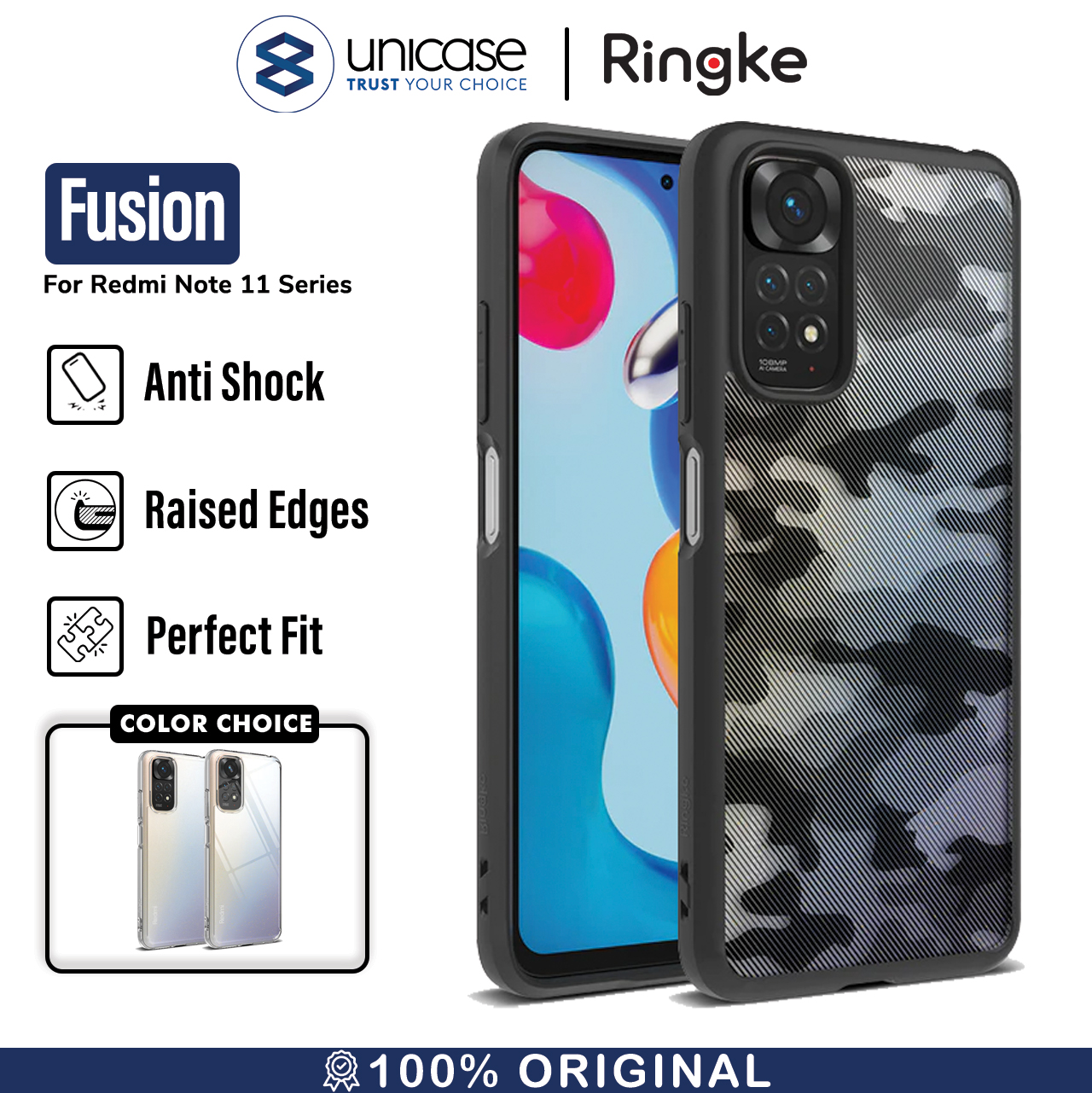Case Xiaomi Redmi Note 11/S/Pro Plus 5G Ringke Fusion Hybrid Casing
