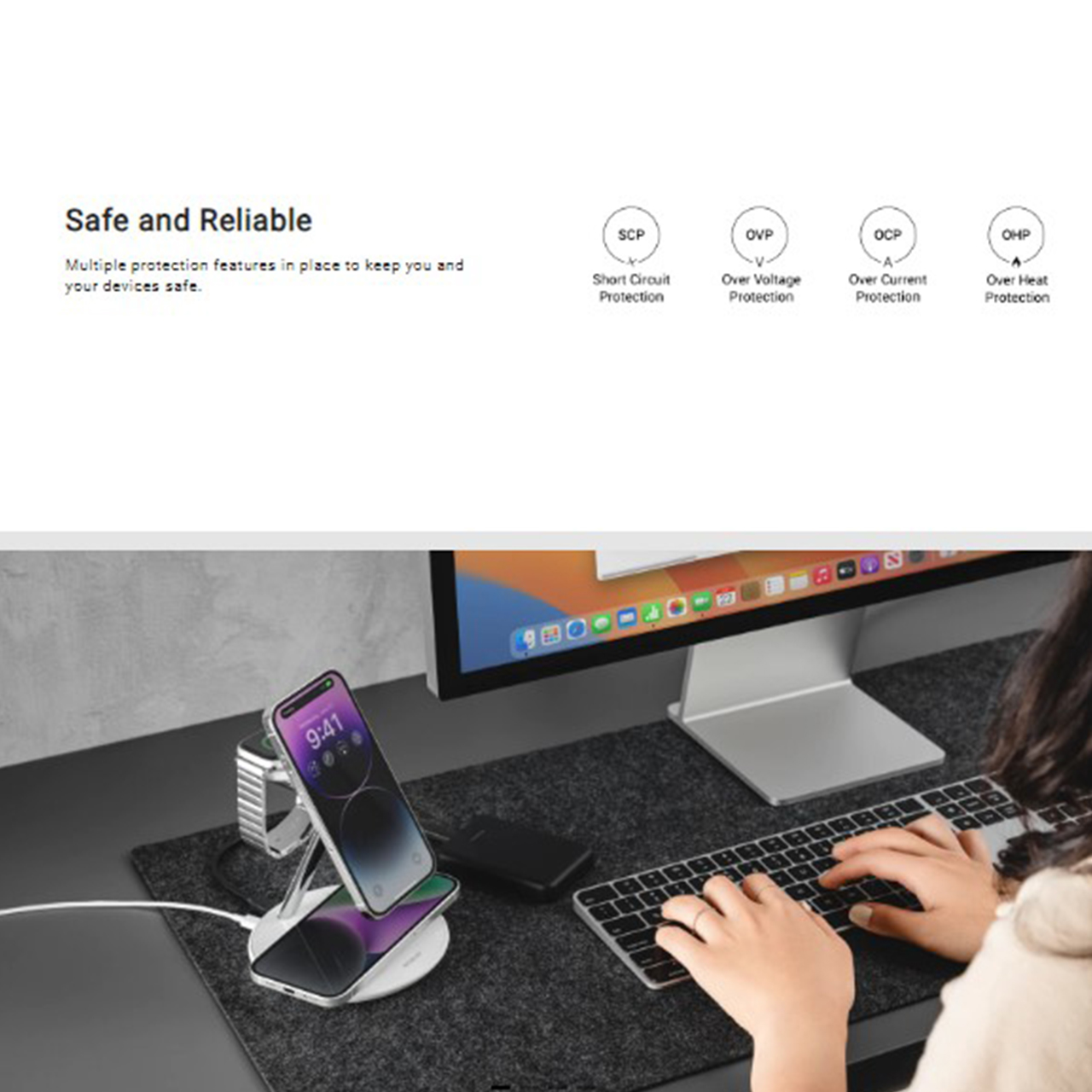 Magnetic Wireless Charging MagEasy PowerStation 5 in 1 Stand Holder