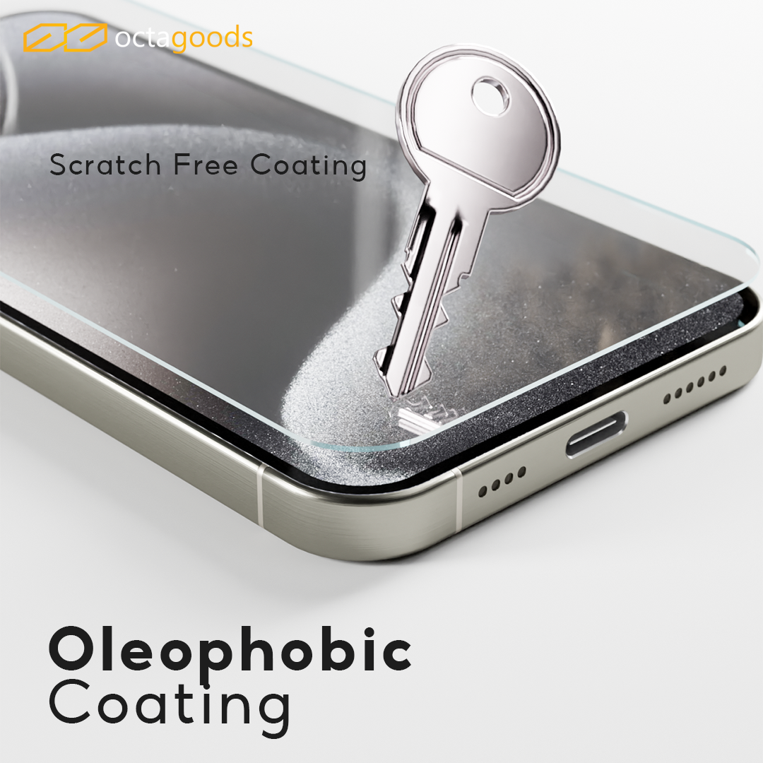 Octagoods iPhone 15 Pro Tempered Glass - Clear PG7113-1