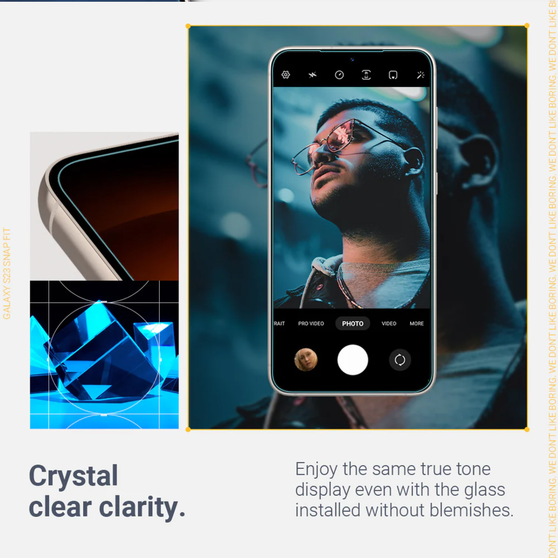 Tempered Glass Samsung S23 Plus Ultra Caseology Snap Fit 9H