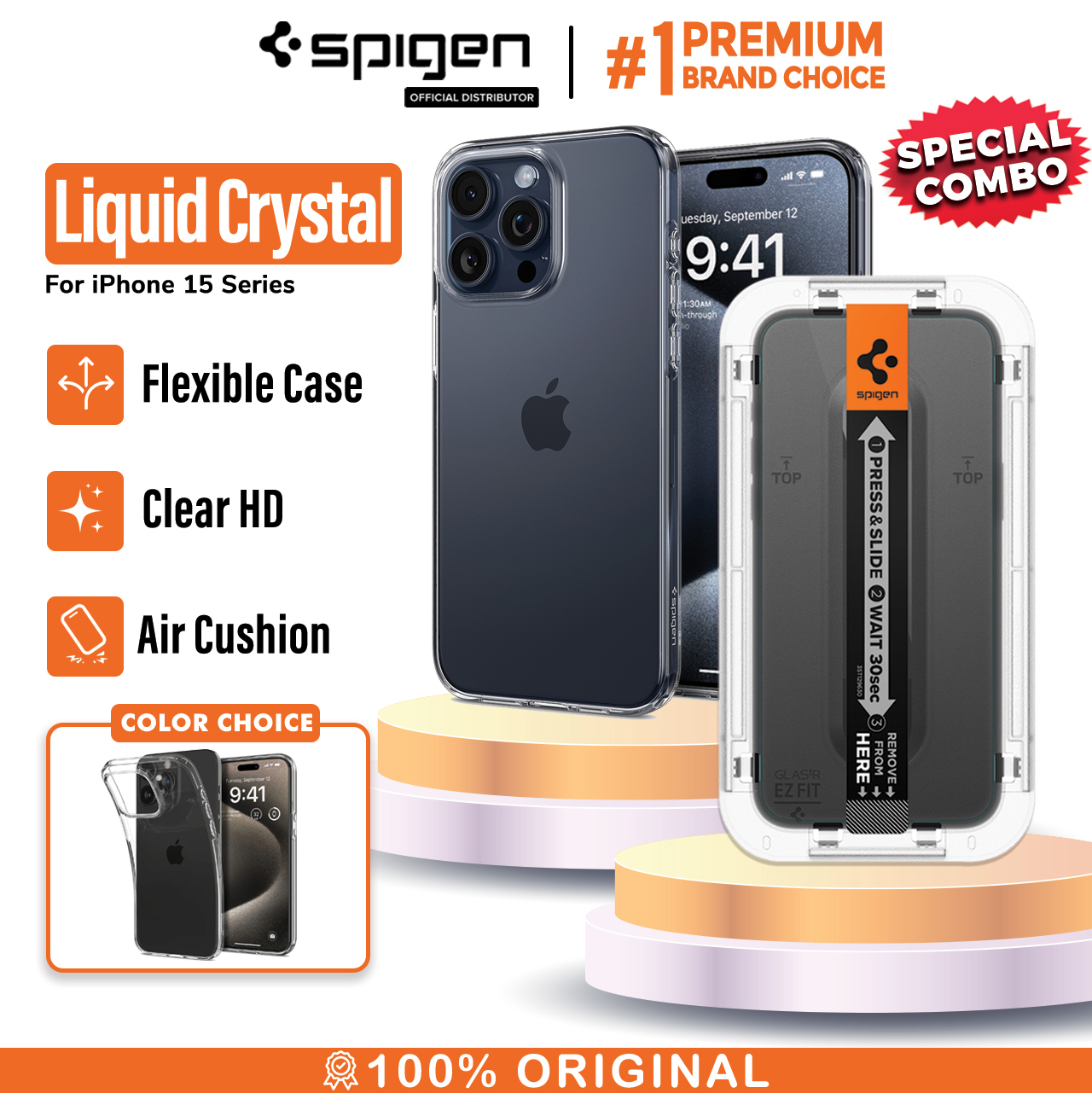 SPIGEN Liquid Crystal + EZFit 15 Plus