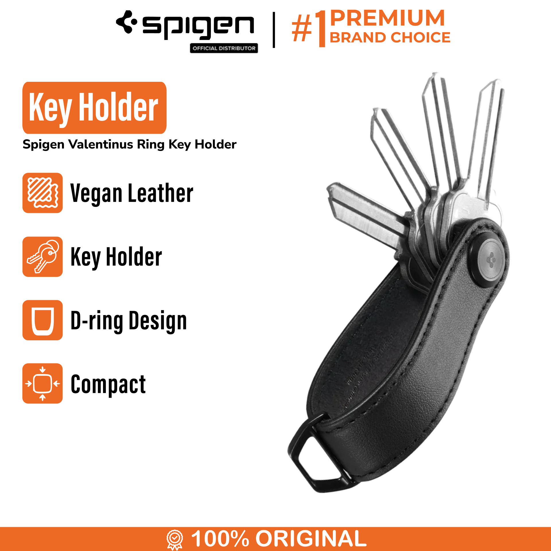 Spigen Universal Key Holder Valentinus - Black AHP03647