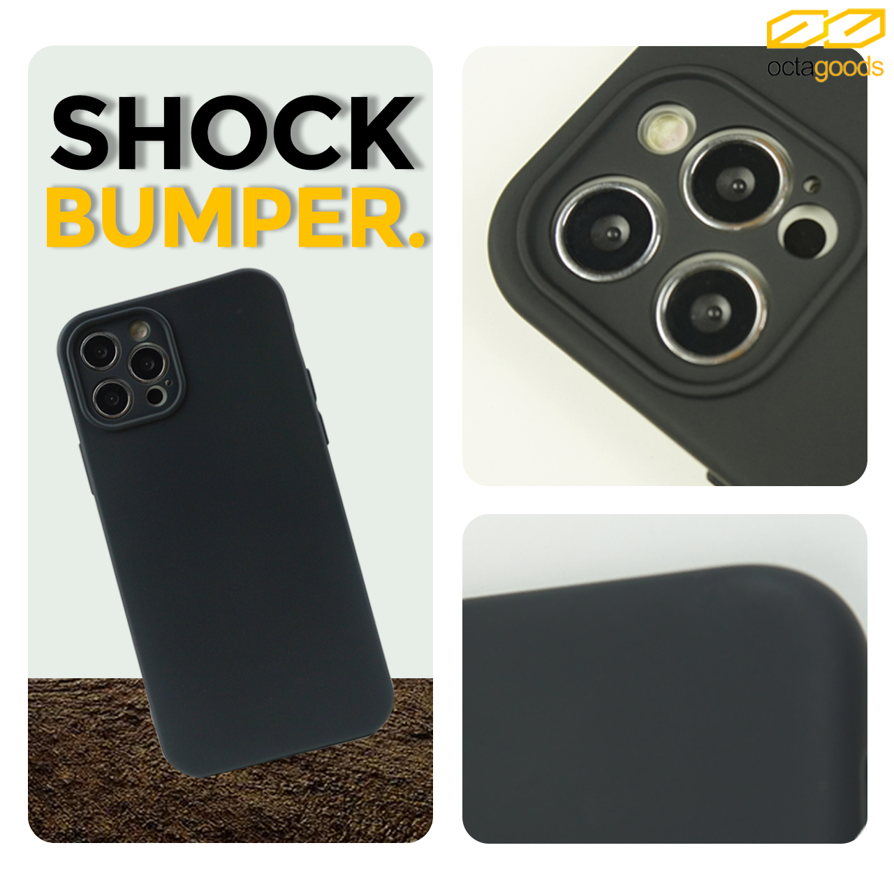 Case iPhone 13 Pro Max Mini Octagoods Camera Silicone Cover Softcase