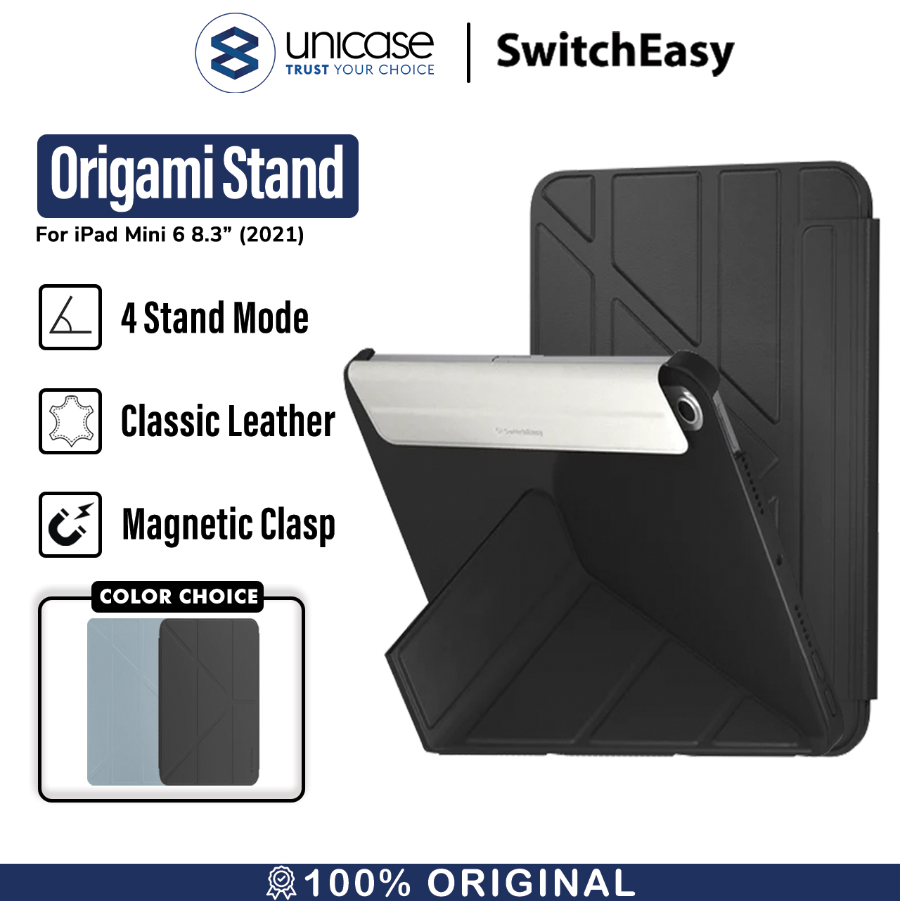 Case iPad Mini 6 8.3 2021 SwitchEasy Origami Stand Flip Cover Casing