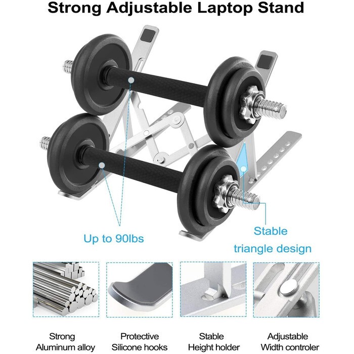 Laptop Stand OCTASTAND Aluminium Adjustable Dudukan Portable Holder